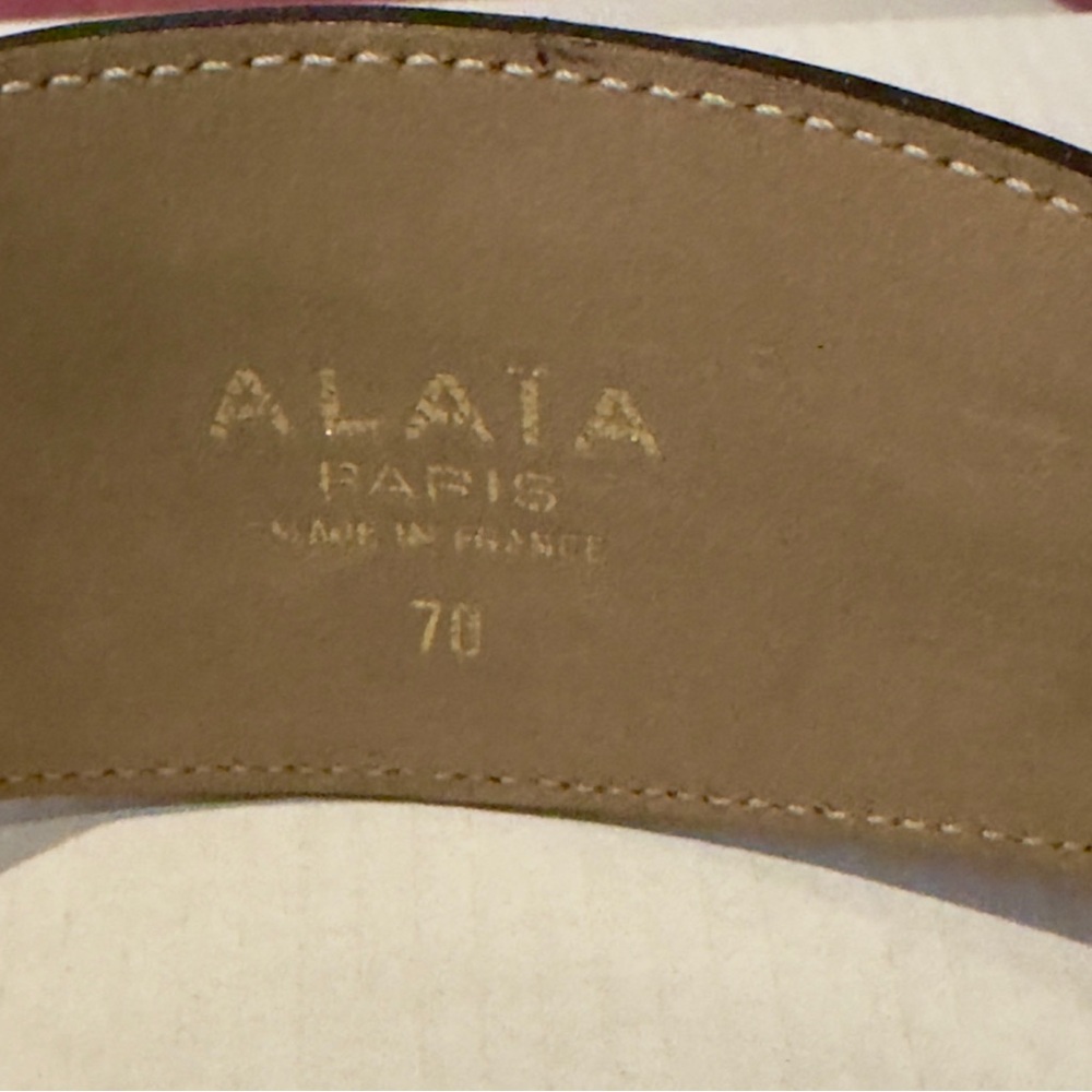 Alaia Black Leather Belt - Picture 4 of 5